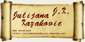 Julijana Kazaković vizit kartica